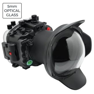 Sony A7S III FE16-35mm F2.8 GM (zoom gear included) UW camera housing kit with 6" Optical Glass Dome port V.2 (without standard port).Black