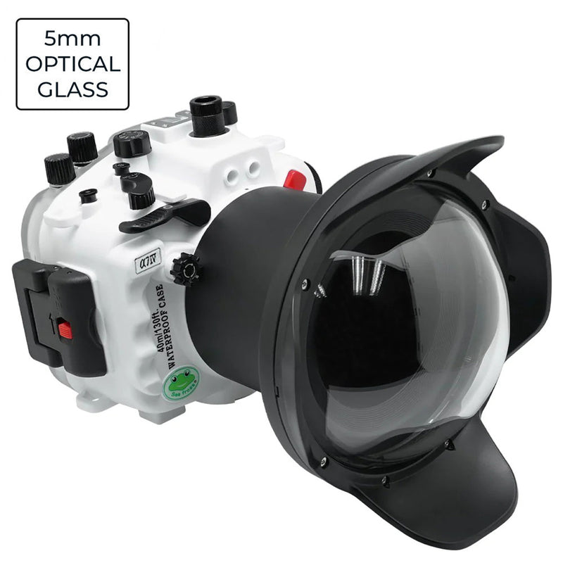 Sony A7 IV FE16-35mm F2.8 GM (zoom gear included) UW camera housing kit with 6" Glass Dome port V.2 (without standard port).White