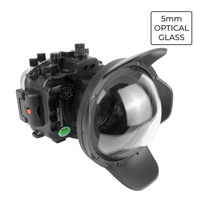 Sony A9 II PRO UW camera housing kit with 6" Optical Glass Dome port V.7 (without flat port) Black.
