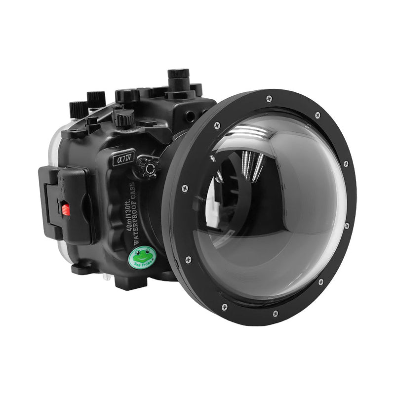 Sony A7 IV UW camera housing kit with 6" Dome port V.7 Surf (Including Flat Long port).Black