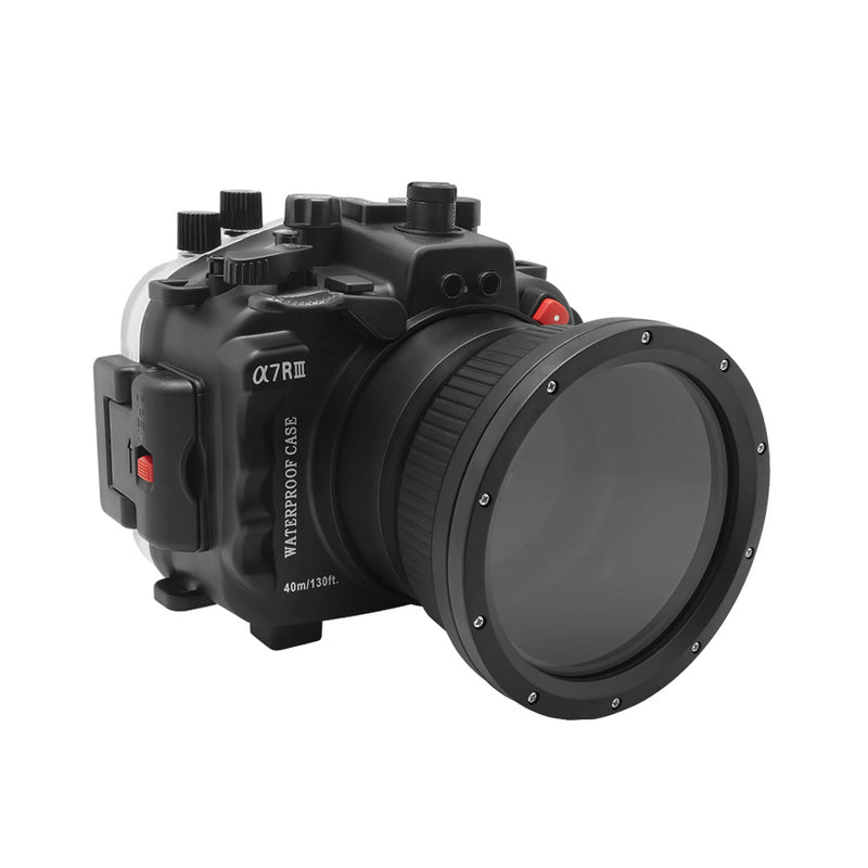 Sony A7 III V.3 Series 40M/130FT Underwater camera housing (Standard port) Zoom ring for FE16-35 F4 included.Black