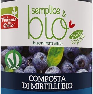COMPOSTA DI MIRTILLI BIO CON POLPA DI MELA 320 G