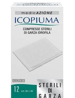 GARZA COMPRESSA IDROFILA ICOPIUMA 36X40CM 12 PEZZI