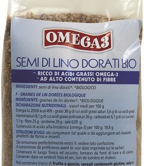 FSC OMEGA3 SEMI DI LINO DORATI BIO AD ALTO CONTENUTO DI FIBRA 500 G