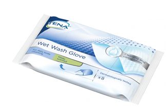 TENA WET WASH GLOVE GUANTO DETERGENTE UMIDIFICATO 8 PEZZI