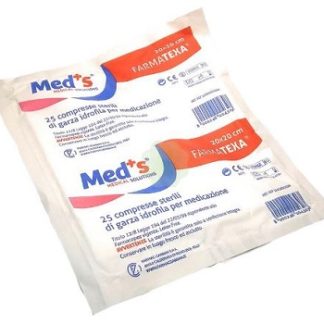 GARZA COMPRESSA IDROFILA MEDS FARMATEXA 12/8 20X20CM 25 PEZZI