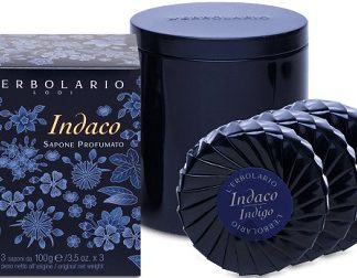 INDACO SAPONE PROFUMO EDIZIONE LIMITATA SCATOLA LATTA 3 PEZZI 100 G