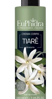 EUPHIDRA CREMA CORPO IDRATANTE TIARE' IN FLACONE CON ETICHETTA