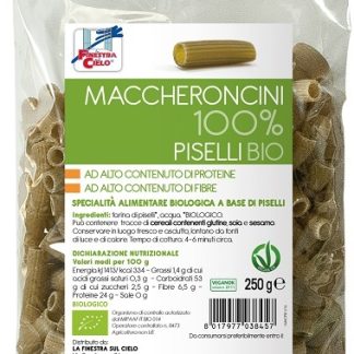 LA FINESTRA SUL CIELO MACCHERONCINI PISELLI 100% BIO 250 G
