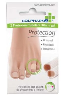 COLPHARMA POTEZIONE TUBOLARE DITA IN GEL 2 TUBI DA 7,5 CM