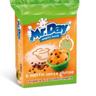 MR DAY MUFFIN SENZA GLUTINE CON PEPITE DI CIOCCOLATO FONDENTE 6 X 42 G