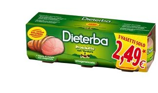 DIETERBA OMOGENEIZZATO PROSCIUTTO 3 PEZZI 80 G