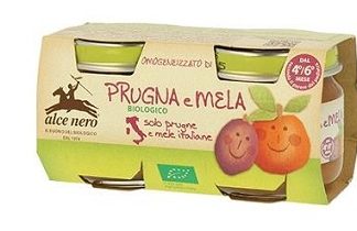 OMOGENEIZZATO PRUGNA E MELA BABY FOOD BIO 2 X 80 G