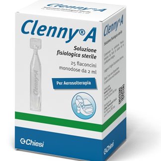 CLENNY A SOLUZIONE FISIOLOGICA STERILE PER AEROSOLTERAPIA 25 FLACONCINI MONODOSE DA 2 ML