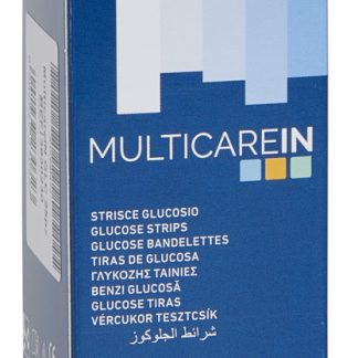 STRISCE MISURAZIONE GLICEMIA MULTICARE IN GLUCOSIO ELETTRODO 25 PEZZI