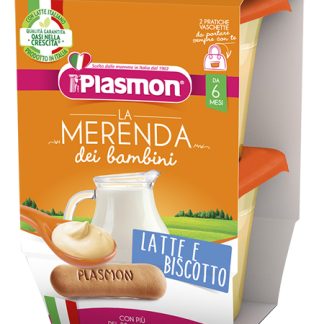 PLASMON LA MERENDA DEI BAMBINI MERENDE LATTE BISCOTTO ASETTICO 2 X 120 G