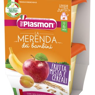 PLASMON LA MERENDA DEI BAMBINI MERENDE FRUTTA CEREALI ASETTICO 2 X 120 G