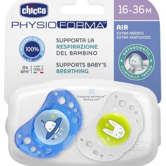 CHICCO SUCCHIETTO AIR BOY IN SILICONE 16-36 MESI 2 PEZZI