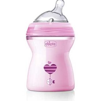 CHICCO BIBERON NATFEEL 2M+ GIRL 250 ML