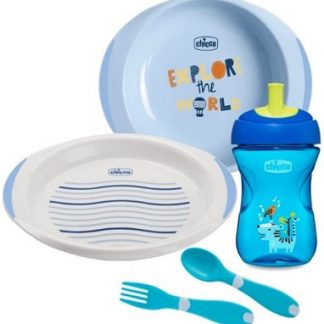 CHICCO SET PAPPA 12 MESI+ AZZURRO