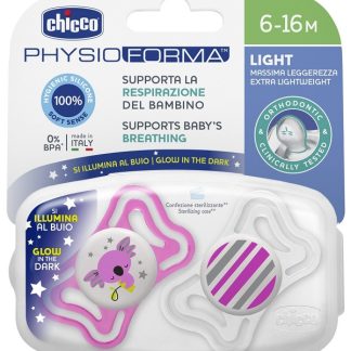 CHICCO SUCCHIETTO LIGHT LUMINOSO SILICONE 6-16 MESI 2 PEZZI