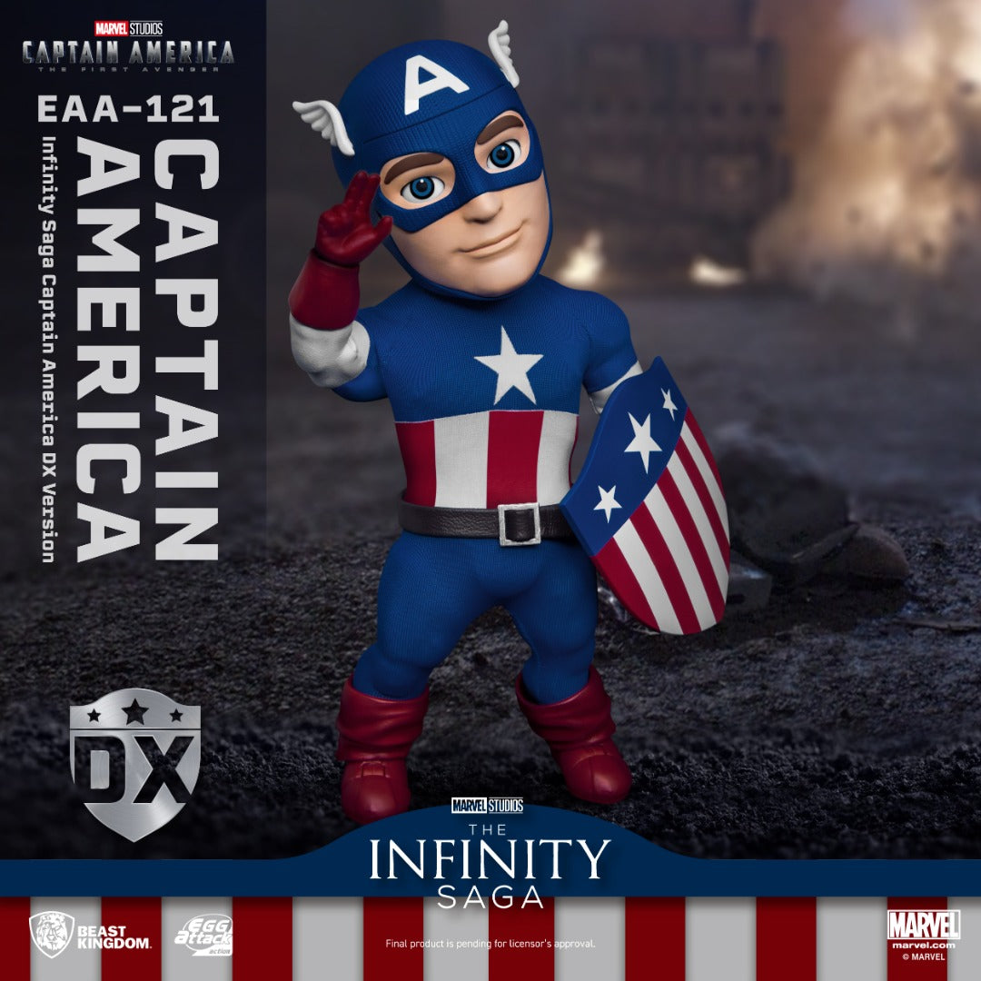 Beast Kingdom EAA-121 Infinity Saga Captain America DX Version Egg Attack Action Figure