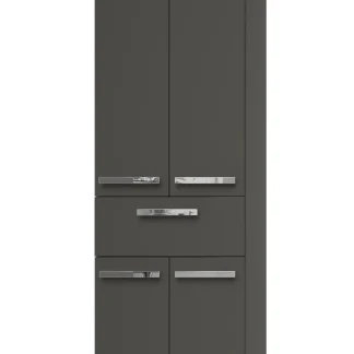 Pelipal Hochschrank Fokus 4005 Lack steingrau Hochglanz, Breite 60 cm