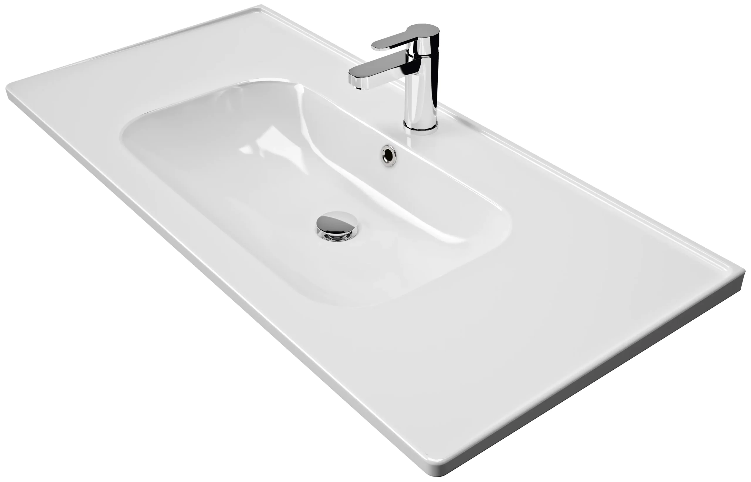 Pelipal Badmöbel-Set Trentino Glas grau/Riviera Eiche quer mit Keramik-Waschtisch 109 cm — изображение 2