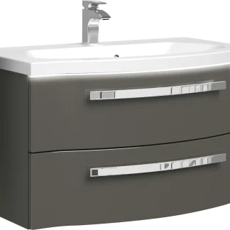 Pelipal Waschtischunterschrank Fokus 4005 mit Mineralmarmorwaschtisch, Breite 92 cm