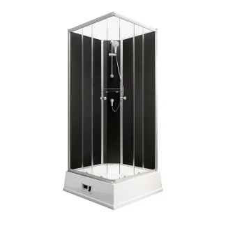 Schulte Komplettduschkabine Korfu II 94 x 110 x 215 cm mit Boiler+Pumpe