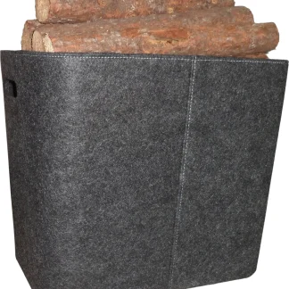 TrendLine Holzkorb Filz 50 x 36 x 40 cm anthrazit