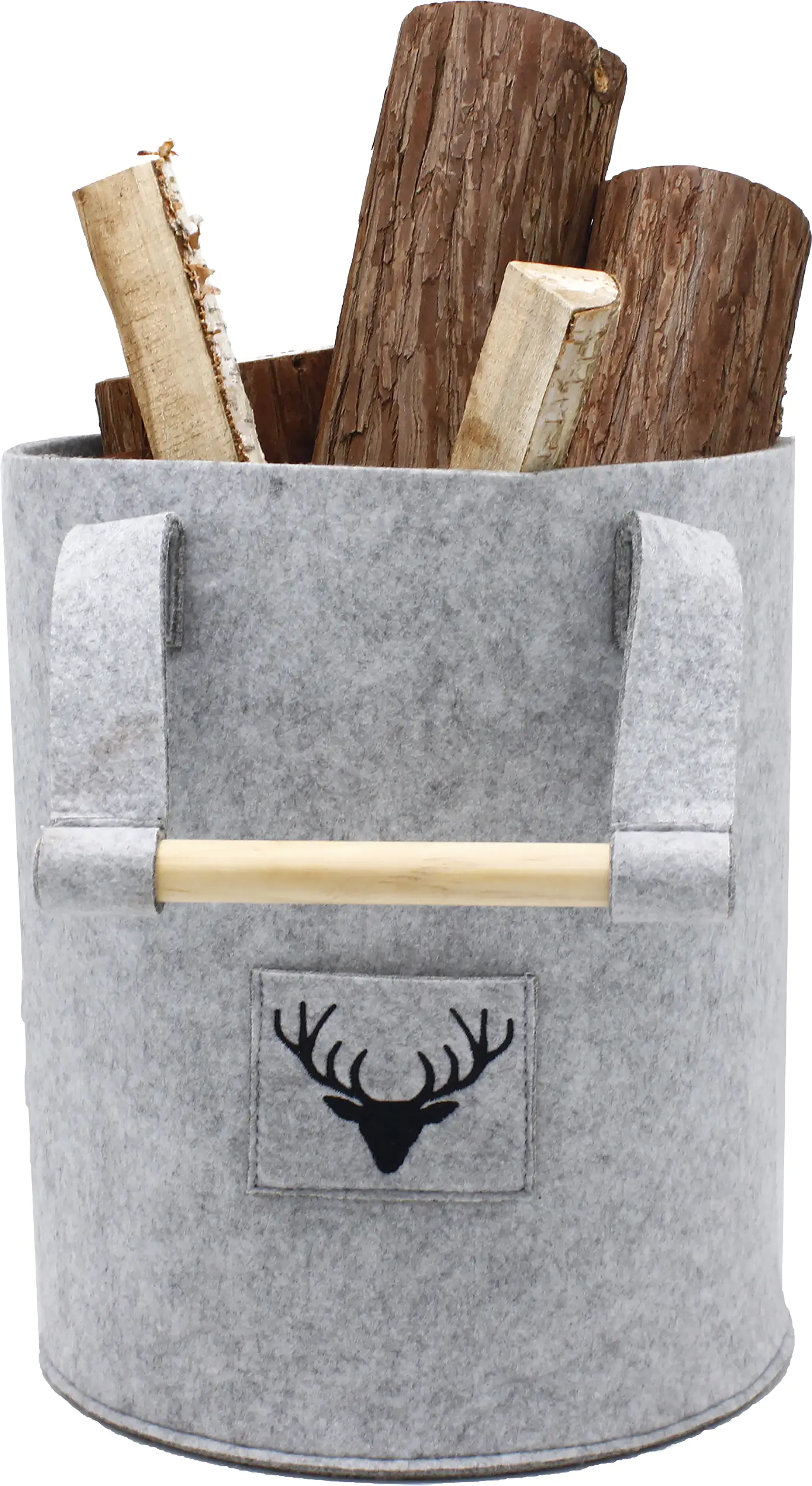 TrendLine Holzkorb Filz ? 28 x 35 cm grau