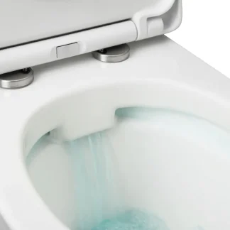 Primaster Hänge WC spülrandlos Melina Tiefspüler weiß inkl. WC Sitz