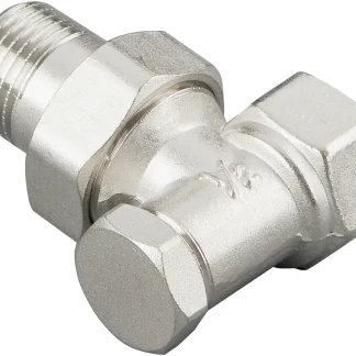sanicomfort Heizkörperverschraubung 3/8'', Eckform, vernickelt