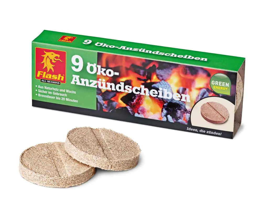 Flash Anzünder aus Holz,Wachs 9 Stück