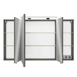 Pelipal Spiegelschrank Fokus 4010 Graphit Struktur quer, Breite 1400 mm