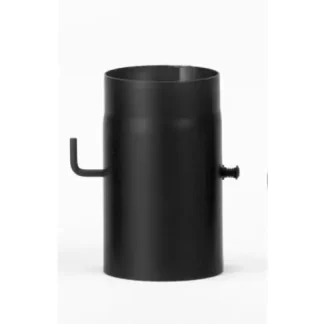 Firefix Ofenrohr Ø 120 mm, 25 cm, mit Drosselklappe, schwarz