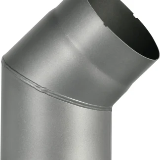FireFix Ofenrohrbogen 45°, Ø 150 mm, mit Reinigungstür, hellgrau