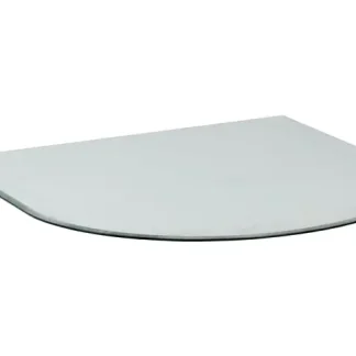 FireFix Bodenplatte Glas 100 x 120 cm halbrund Funkenschutzplatte