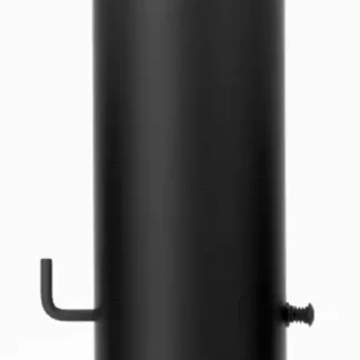 FireFix Ofenrohr Ø 130 mm, 50 cm, mit Drosselklappe, schwarz