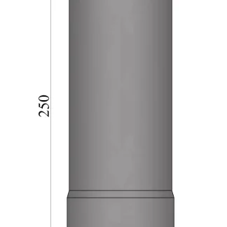 FireFix Pelletofenrohr Ø 80 mm, 25 cm, schwarz