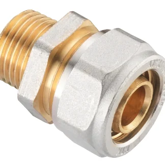 Cornat Schraub-Kupplung komplett ø 26 mm 3/4" AG Messing vernickelt