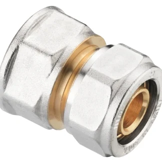 Cornat Schraub-Kupplung komplett ø 16 mm 1/2" IG Messing vernickelt