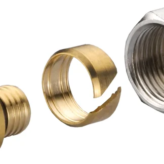 Cornat Schraub-Adapter komplett ø 16 mm 1/2" IG Messing vernickelt