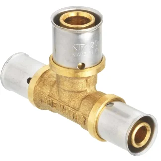 Cornat Press-T-Stück komplett Messing/Edelstahl, ø 16 mm, ø 20 mm