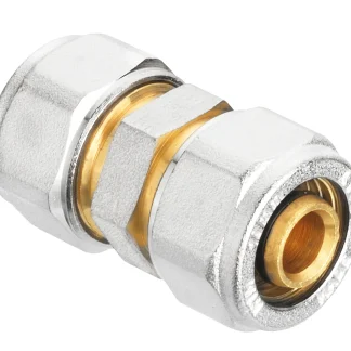 Cornat Schraub-Kupplung komplett ø 16 mm Messing vernickelt