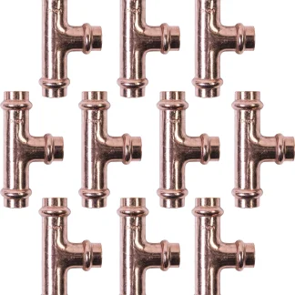 Cornat Press-T-Stück Kupfer, ø 15 mm, 10 Stück