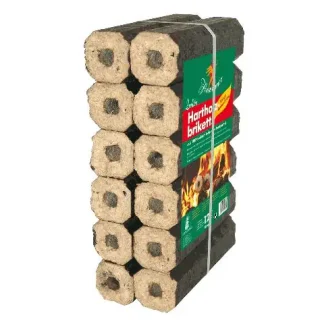 Hartholz-Holzbriketts 10 kg Einzelabnahme, Hartholzspäne, eckig