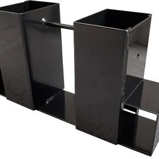 Kaminholzstapelhilfe schwarz 33 x 10 x 15 cm