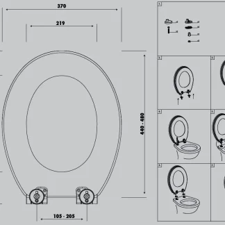Primaster WC-Deckel mit Absenkautomatik Muschel weiß